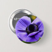 Badge Rond 5 Cm Anémone pourpre (Devant & derrière)