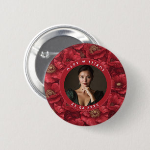 Badge Rond 5 Cm Anémones personnalisées Fêtes florales inspirées d