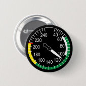 Badge Rond 5 Cm Anénomètre d'avions (Devant & derrière)