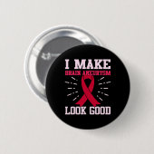 Badge Rond 5 Cm Aneurysme apparence bonne conscience Mois support (Devant & derrière)