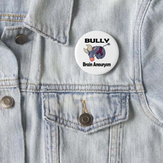 Badge Rond 5 Cm Aneurysme cérébral BULLy (En situation)