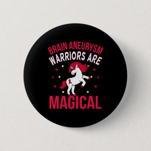 Badge Rond 5 Cm Aneurysme Guerriers Magique Mois de la sensibilisa