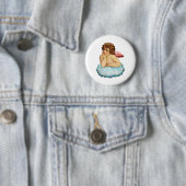 Badge Rond 5 Cm ange antique cherub (En situation)