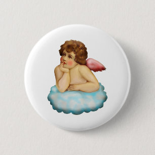 Badge Rond 5 Cm ange antique cherub
