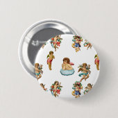 Badge Rond 5 Cm ange cherub antique (Devant & derrière)