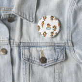 Badge Rond 5 Cm ange cherub antique (En situation)