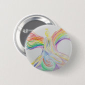 Badge Rond 5 Cm ange d'arc-en-ciel (Devant & derrière)