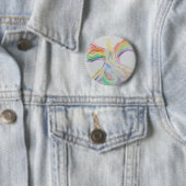 Badge Rond 5 Cm ange d'arc-en-ciel (En situation)