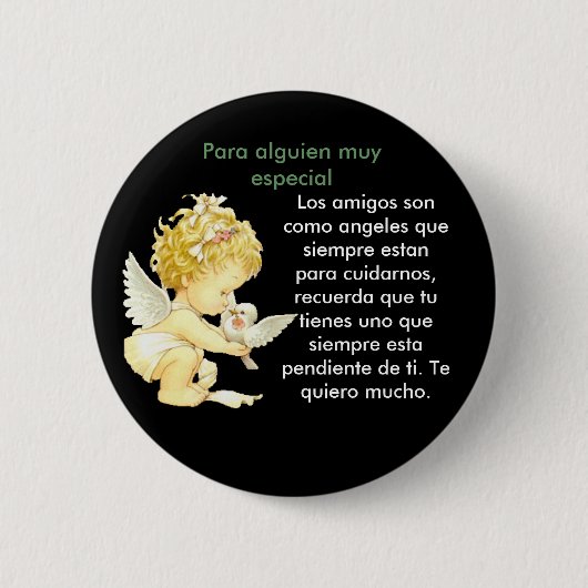 Badge Rond 5 Cm Ange de amistad (Devant)