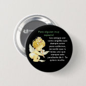 Badge Rond 5 Cm Ange de amistad (Devant & derrière)