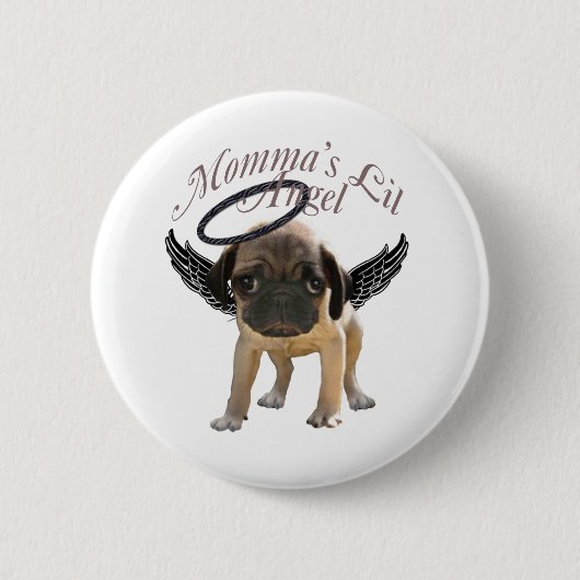 Badge Rond 5 Cm Ange de carlin de bébé (Devant)