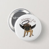 Badge Rond 5 Cm Ange de carlin de bébé (Devant & derrière)