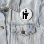 Badge Rond 5 Cm ange de conseil. (En situation)