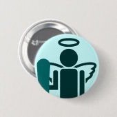 Badge Rond 5 Cm ange de conseil. (Devant & derrière)