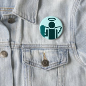 Badge Rond 5 Cm ange de conseil. (En situation)