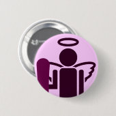 Badge Rond 5 Cm ange de conseil. (Devant & derrière)