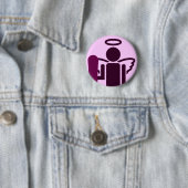 Badge Rond 5 Cm ange de conseil. (En situation)