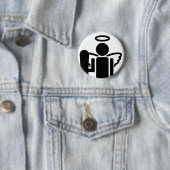 Badge Rond 5 Cm ange de conseil. (En situation)