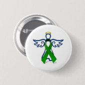 Badge Rond 5 Cm Ange de donateur de rein (Devant & derrière)