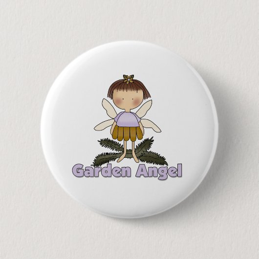 Badge Rond 5 Cm Ange de jardin (Devant)