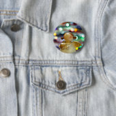 Badge Rond 5 Cm Ange de Noël (En situation)