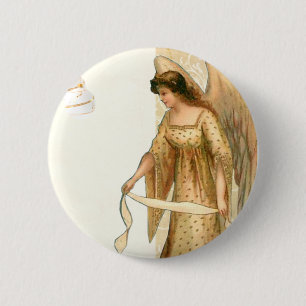 Badge Rond 5 Cm Ange de Noël et ornements