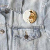 Badge Rond 5 Cm Ange de Noël et ornements (En situation)