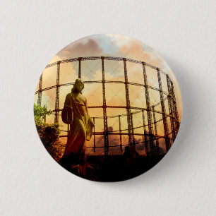 Badge Rond 5 Cm Ange de vert de Kensal