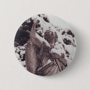 Badge Rond 5 Cm Ange d'hiver