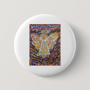 Badge Rond 5 Cm Ange du cancer du sud-ouest