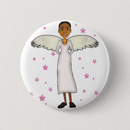 Badge Rond 5 Cm ange gardien (Devant)