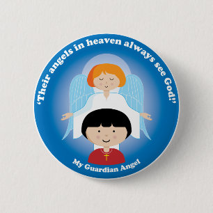 Badge Rond 5 Cm Ange gardien
