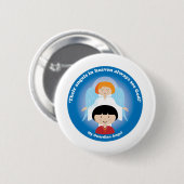 Badge Rond 5 Cm Ange gardien (Devant & derrière)