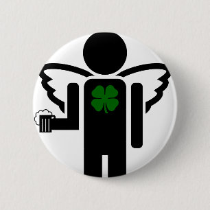 Badge Rond 5 Cm ange irlandais.