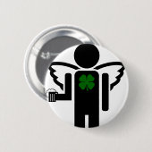 Badge Rond 5 Cm ange irlandais. (Devant & derrière)