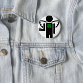 Badge Rond 5 Cm ange irlandais. (En situation)