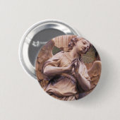 Badge Rond 5 Cm Ange paisible de la Renaissance (Devant & derrière)