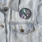Badge Rond 5 Cm Ange tatoué mignon de Malory (En situation)