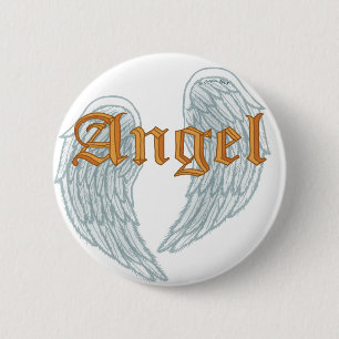 Badge Rond 5 Cm Ange Wings Pin