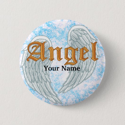 Badge Rond 5 Cm Ange Wings Pin (Devant)