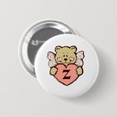 Badge Rond 5 Cm Ange Z de nounours (Devant & derrière)