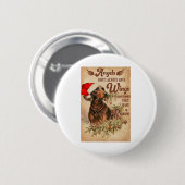 Badge Rond 5 Cm Angel Christmas Dachshunds (Devant & derrière)