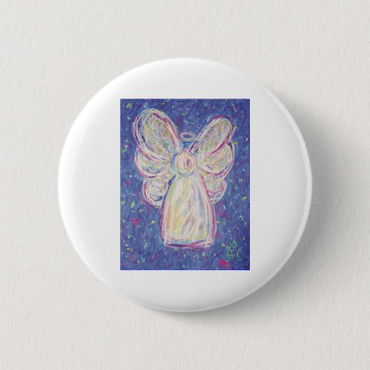 Badge Rond 5 Cm Angel de nuit étoilé (Devant)