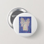 Badge Rond 5 Cm Angel de nuit étoilé (Devant & derrière)