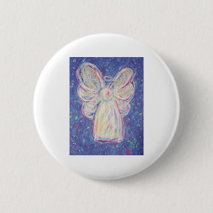 Badge Rond 5 Cm Angel de nuit étoilé