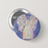 Badge Rond 5 Cm Angel de nuit étoilé (Devant & derrière)