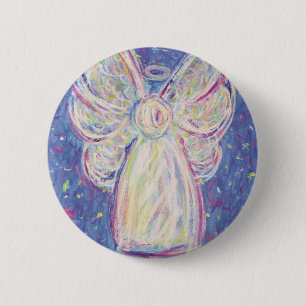 Badge Rond 5 Cm Angel de nuit étoilé
