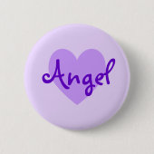 Badge Rond 5 Cm Angel en violet (Devant)