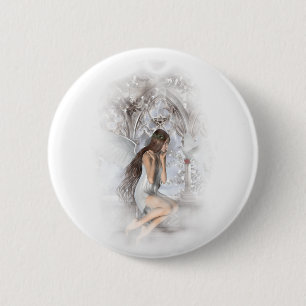 Badge Rond 5 Cm Angel gothique et sa colombe Vignette