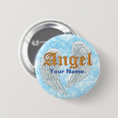 Badge Rond 5 Cm Angel Wings (Devant & derrière)